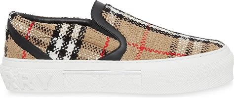 burberry boucle check slip-on sneakers|burberry suede foam sneakers.